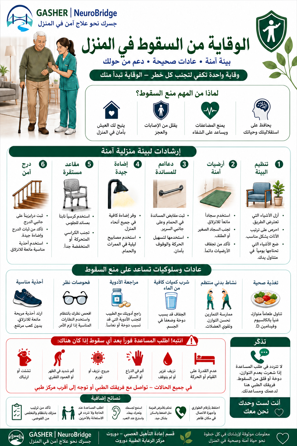 الوقاية من السقوط في المنزل - ملخص الإرشاد